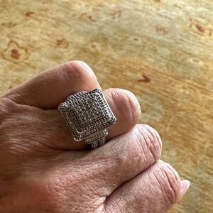 Silver Square Ring